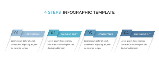 Infographic template with four parts, process, workflow chart, vector eps10 illustration