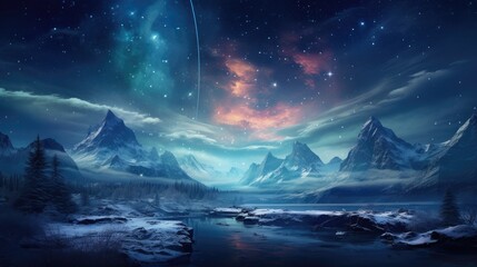 beautiful space, galaxy background