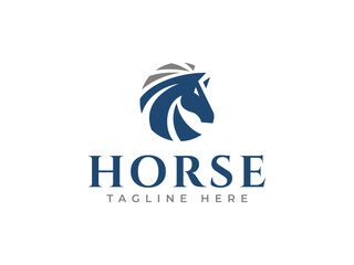 horse logo vector illustration. horse head logo template