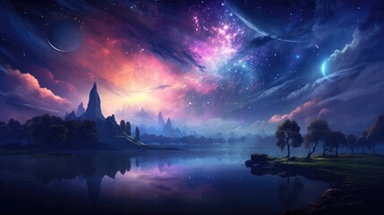 beautiful space, galaxy background