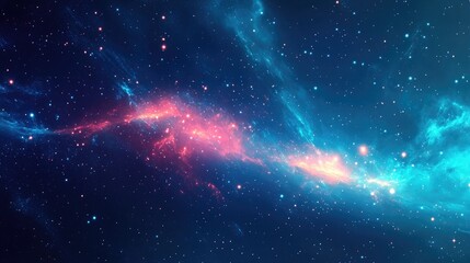 Colorful glowing bioluminescence effects, with ample space for text