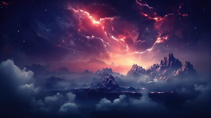 Fototapeta premium beautiful space, galaxy background