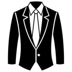 Suit jacket silhouette vector illustration