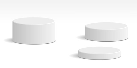 cylinder podium tube circle podium stage 3d Abstract minimal scene mockup products display studio, Stage showcase. Vector geometric forms