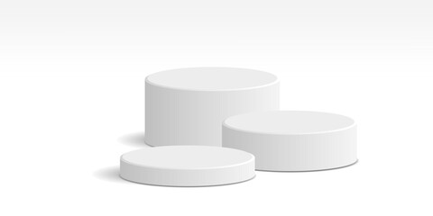 cylinder podium tube circle podium stage 3d Abstract minimal scene mockup products display studio, Stage showcase. Vector geometric forms