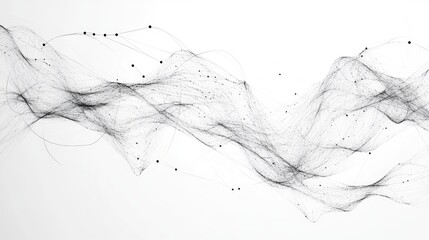 Contemporary abstract line drawing of interconnected lines, with a smooth background for text addition