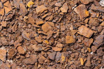 Background of rusty metal remnants