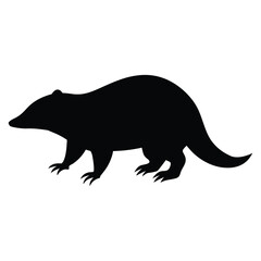 Illustration of Mole silhouette isolated 