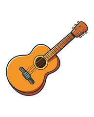 Obraz premium A guitar vector illustration