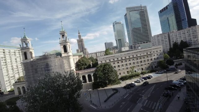 This breathtaking FPV First Person View drone footage takes you on a thrilling journey through the skies of Warsaw, Poland. The video showcases the citys iconic landmarks, including the Palace of