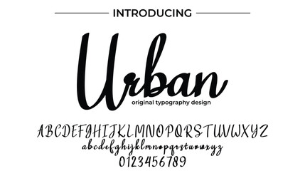 Urban Font Stylish brush painted an uppercase vector letters, alphabet, typeface