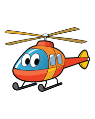 A cartoon helicopter illustration