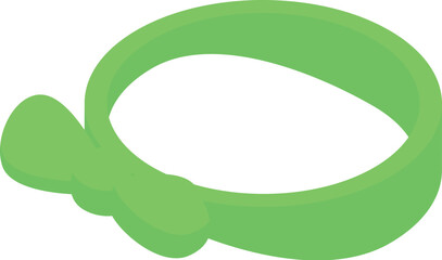 Green headband with bow for hairstyle showing fashion trend