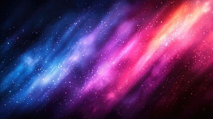 Obraz premium Vector background of pink and blue glowing lines with stars abstract space themed wallpaper