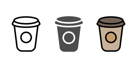 paper coffee cup in flat design