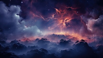 Naklejka premium beautiful space, galaxy background