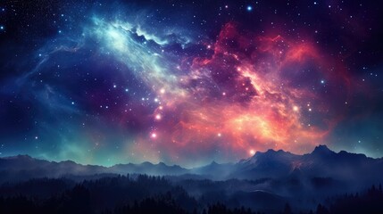 Naklejka premium beautiful space, galaxy background