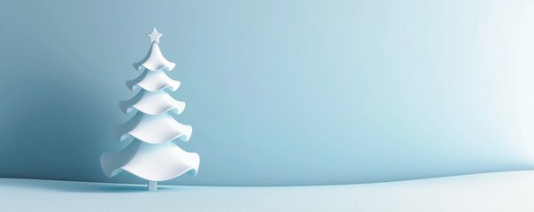 Christmas day greeting card, tree, gift, copy space