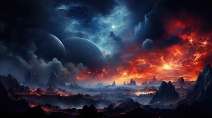 Fototapeta premium beautiful space, galaxy background