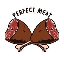 Perfect meat vector drawing design