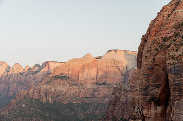 Zion National Park - Canyon Overlook Trail at Sunrise, Southern Utah USA