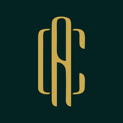 Creative and Minimalist Letter AC CA Logo Design Icon, Editable in Vector Format in Black and White Color