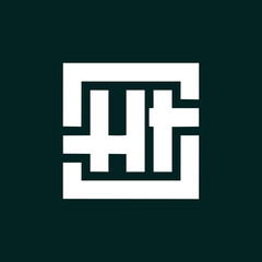 Letter H T logo icon design template elements