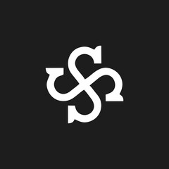 Black infinity symbol icon. Simple flat vector design element.