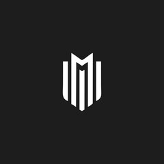 Letter MM Logo Monogram Double M Logo