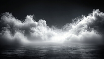 Dark clouds over water create ominous stormy weather generated by AI