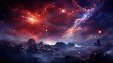 Naklejka premium beautiful space, galaxy background