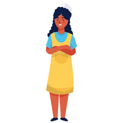 Kitchen Worker Character. Vector Graphic Illustration in Cartoon Design and Shape.