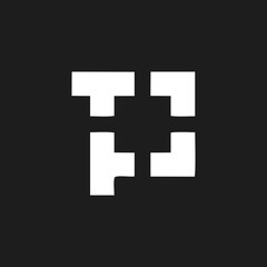 Abstract letter TP logo. This logo icon incorporate with abstract shape in the creative way.