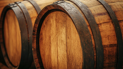 Wooden barrels for fermenting wine, wine fermentation plants