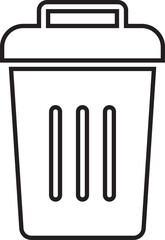 Trash can icon. Recycle bin. Delete or remove symbol for UI design