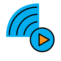 Streaming video icon template