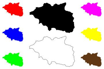 Fototapeta premium Cankiri (Provinces of the Republic of Turkey) map vector illustration, scribble sketch Çankiri ili map
