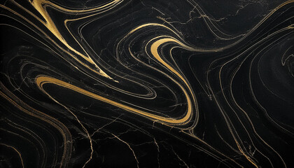 Fototapeta premium Tekstura marmur w kolorze czarnym ze złotym dodatkiem luksusowa tapeta generative ai