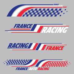 Racing France flag decals