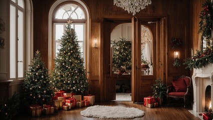 Door opened to Christmas feeling room