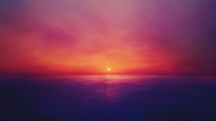 Naklejka premium Sunset Over a Sea of Clouds with a Deep Purple Hue