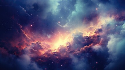 beautiful space, galaxy background