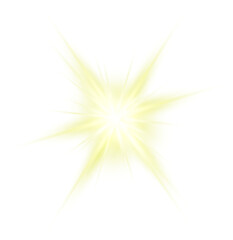 Intense Sun Rays Graphic Elements, light flares, glowing streaks on transparent background