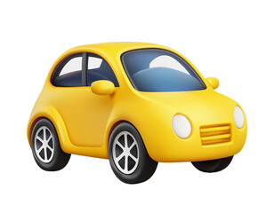 Colorful 3D Cute Toys Car Illustration