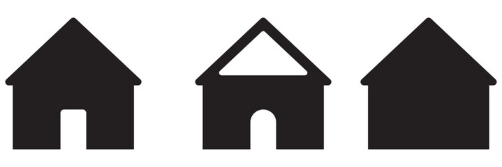 Home icons set, house icon symbol, real estate objects and houses vector icon, simple home icon