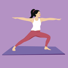 yoga pose asana virabhadrasana II warrior 2 pose