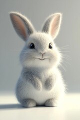 Obraz premium Little rabbit toys isolate on white background.