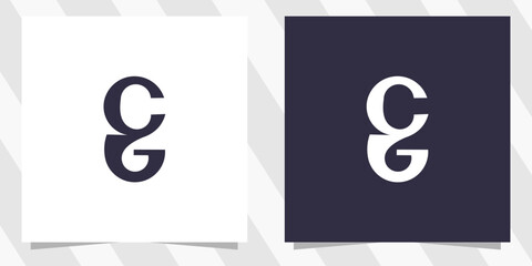 letter cg gc logo design vector