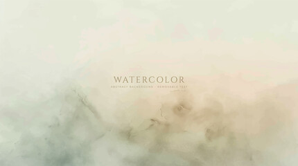 Abstract horizontal watercolor background. Hand drawn vector texture. Brush stroked painting pastel color watercolour