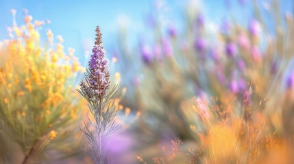 Obraz premium Delicate Purple Flower in a Soft, Dreamy Field